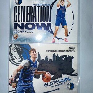 BUNDLE! Topps 2025-26 Cooper Flagg CLUTCH + GENERATION NOW RCs Dallas Mavericks
